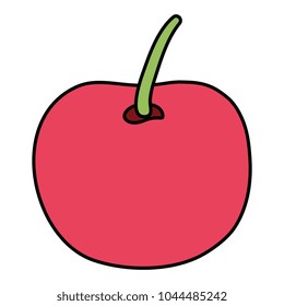 delicious cherry isolated icon