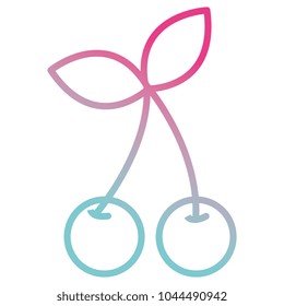 delicious cherry isolated icon