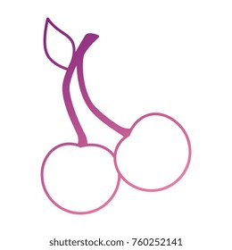 delicious cherry isolated icon