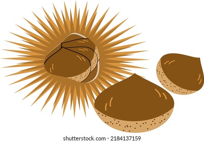Delicious chestnuts and brown sardines