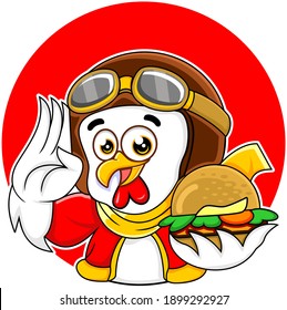 Delicious Chicken Burger ready to Eat