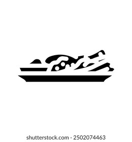 delicious chicken fried glyph icon vector. delicious chicken fried sign. isolated symbol illustration