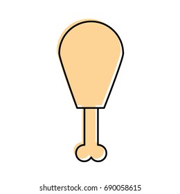 delicious chicken isolated icon
