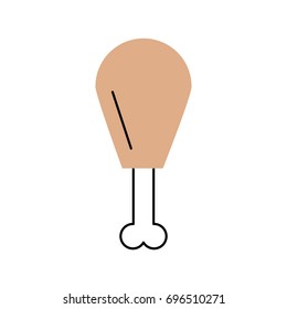 delicious chicken isolated icon