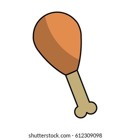 delicious chicken meat icon