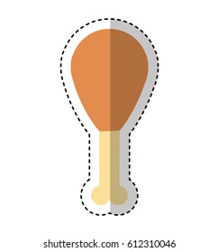 delicious chicken meat icon