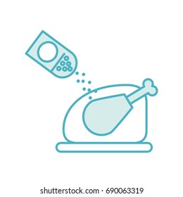 delicious chicken with salt