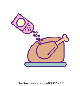 delicious chicken with salt