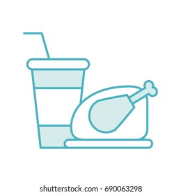 delicious chicken with soda