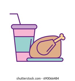 delicious chicken with soda