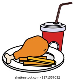 delicious chicken thigh with soda