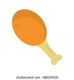 delicious chicken thighs icon vector illustration design