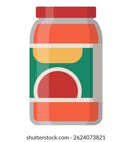 Delicioso molho de pimenta em um jarro, conceito de comida picante, isolado
