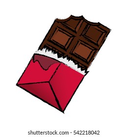 Delicious chocolate bar icon vector illustration graphic design