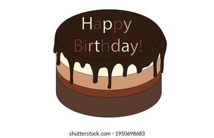 Delicious chocolate cake for the holiday