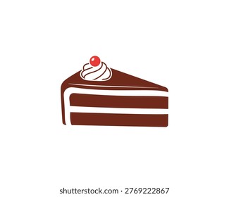Delicious Chocolate Cake Slice, Dessert Showcase, Culinary Delight, Studio Setting, Close-Up View, Tempting Treats