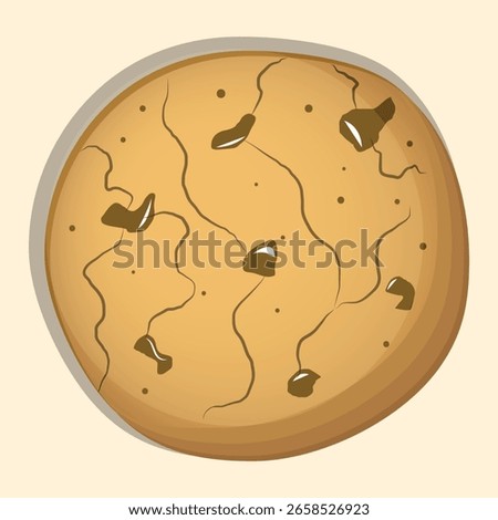 Delicious Chocolate Chip Cookie Graphic Illustration