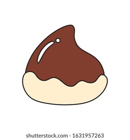 delicious chocolate chip isolated icon vector illustration design
