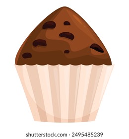 Delicious chocolate chip muffin, perfect for a sweet treat or snack