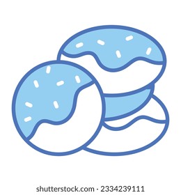 Delicious chocolate cookies in modern design style, easy to use and download