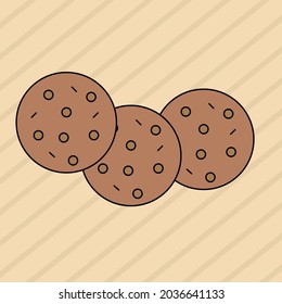 Delicious chocolate cookies on a beautiful light background professionally