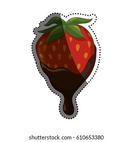 Delicious chocolate dessert icon vector illustration graphic design