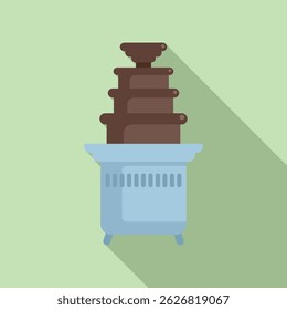 Delicious chocolate fountain flowing on a stand, showcasing a sweet treat for a luxurious dessert buffet