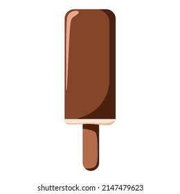 delicious chocolate ice cream. Sweet summer treat on a stick.