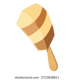 Delicioso diseño de Plantilla de Ilustración vectorial de color plano dulce helado de chocolate