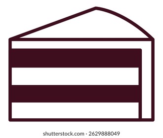 Delicious Chocolate Layer Cake Slice Illustration
