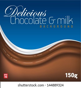 Delicious chocolate & milk background