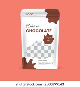 Delicious chocolate package design template