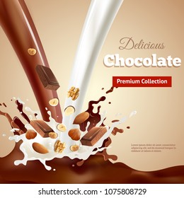 Delicious Chocolate Realistic Illustration