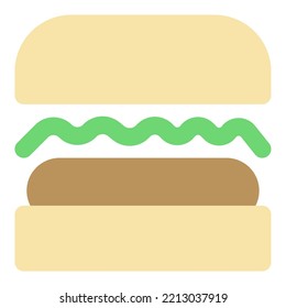 Delicious classic vegetable burger stuffed with patty.