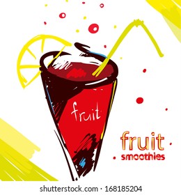 delicious cocktail of fruits