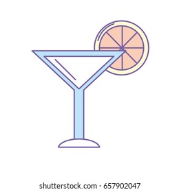 delicious cocktail with slice of lemon to refresh