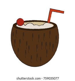 Delicious coconut cocktail