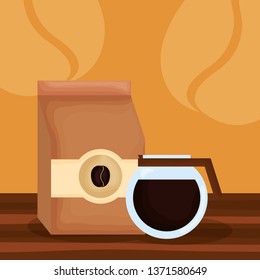 delicious coffee bag and teapot product