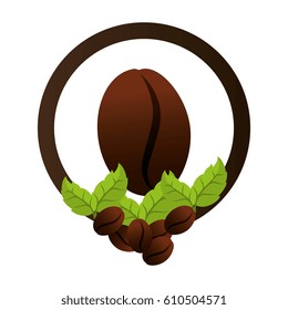delicious coffee bean icon