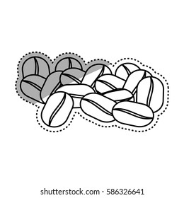 Delicious coffee beans icon vector illustration graphic design