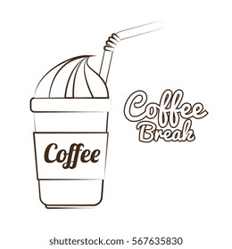 delicious coffee break icon