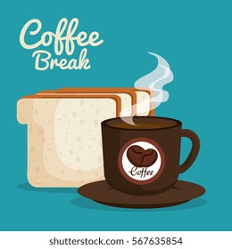 delicious coffee break icon