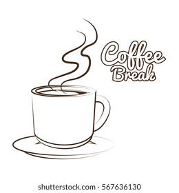 delicious coffee break icon