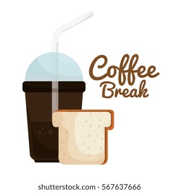 delicious coffee break icon