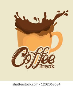 delicious coffee break label