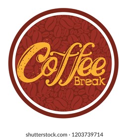 delicious coffee break label