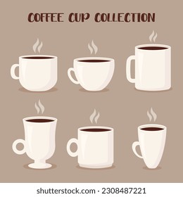 Delicious coffee cup collection. Drink vector illustration design. Cup Icon.	