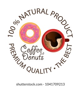 delicious coffee cup and donuts