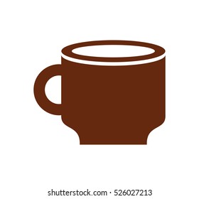 delicious coffee cup flat icon vector illustration design