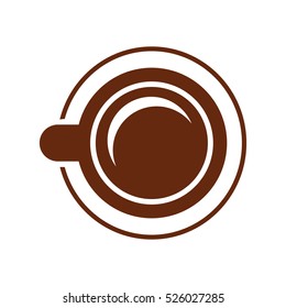 delicious coffee cup flat icon vector illustration design